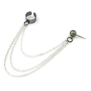 European And American Style Textured Silver Tassels Anchor Mix No Pierced Ear Clip Ear Bones Clip E389
