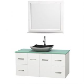 Centra 48 Single Bathroom Vanity Set for Vessel Sink by Wyndham Collection   Wh
