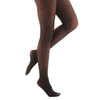 Honeycomb Patterned Tights, Black, Womens