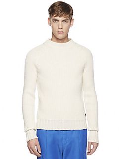 Gucci Wool Knit High Neck Sweater   White