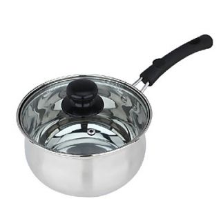 4 QT Stainless Steel Saucepans with Handle and Cover, W18cm x L12cm x H32cm