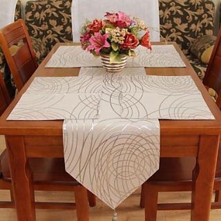Classic Polyester Earth Print Geometric Table Runners