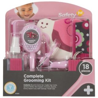 Safety 1st 18pc Complete Baby Care Grooming Kit with Case   Pink/White