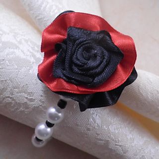Gothic Rose Napkin Ring with Beads, Polyester