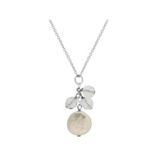 Bridge Jewelry Cultured Freshwater Coin Pearl & Bead Cluster Pendant