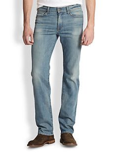 7 For All Mankind Slimmy Slim Straight Leg Jeans    Blue