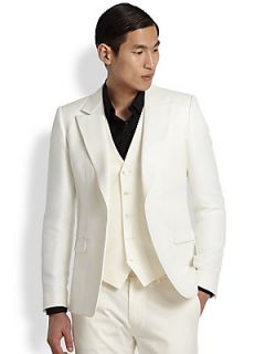 Dolce & Gabbana Peaked Lapel Jacket   White