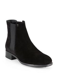 Tods Suede Chelsea Boots   Black