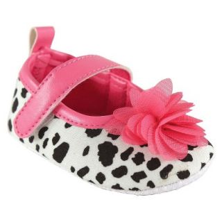 Luvable Friends Infant Girls Spotted Mary Jane Shoe   Black/Pink 0 6 M