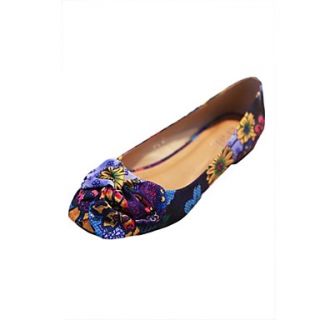 Satin Fabric Fashion Lady Flat Shoes Dress Shoes Flower Dress Shoes(More Colors)