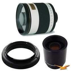 Rokinon 800mm F8.0 Mirror Lens for Nikon with 2x Multiplier (White Body)   800M
