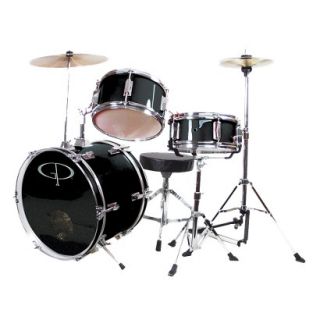 GP Percussion GP50 3 pc. Complete Junior Drum Set   Black