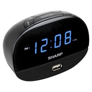 Sharp Alarm Clock with USB Charge Port