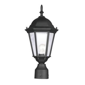 Livex Lighting 1 Light Outdoor Black Incandescent Post Lantern CLI MEN7558 04