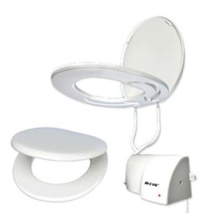 JON E VAC Round Closed Front Toilet Seat with Lid and Ventilated System in White RSC 301 JS 002