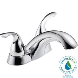 Delta Classic 4 in. 2 Handle Low Arc Bathroom Faucet in Chrome 2503LF