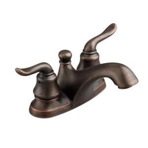 American Standard Princeton 4 in. 2 Handle Low Arc Lavatory Faucet in Oil Rubbed Bronze 4508.201.224