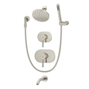 Sereno Tub and Shower Faucet with Hand Shower in Satin Nickel 4306 STN