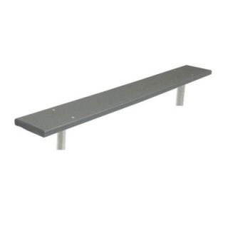 Ultra Play 6 ft. Gray Commercial Park Recycled Plastic Bench without Back in Ground G942S GRY6