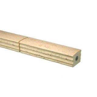 Fypon 5 31/32 in. x 4 25/32 in. x 95 1/2 in. Polyurethane Straight Stone Texture Top Rail for 7 in. Balustrade System BTR6X96ST
