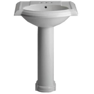 KOHLER Devonshire Pedestal Combo Bathroom Sink in White K 2286 4 0