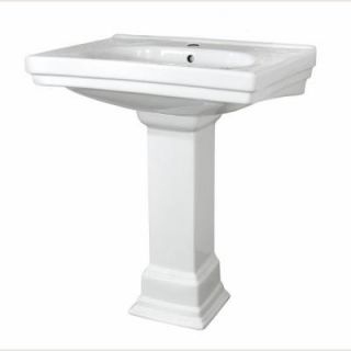 Foremost Structure Lavatory Pedestal Sink Combo in White FL 1950 SWH