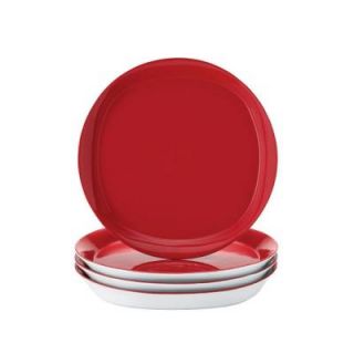 Rachael Ray 11 in. Dinner Plates in Red (4 Pack) 58574