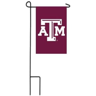 Team Sports America NCAA 12 1/2 in. x 18 in. Texas A&M 2 Sided Garden Flag with 3 ft. Metal Flag Stand P127096