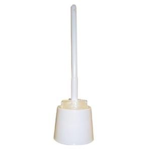 IMPACT 16 in. White Plastic Toilet Bowl Brush with Caddy (Case of 12) IMP 333