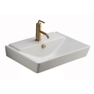 KOHLER Reve Self Rimming Bathroom Sink in Honed White K 5027 1 HW1