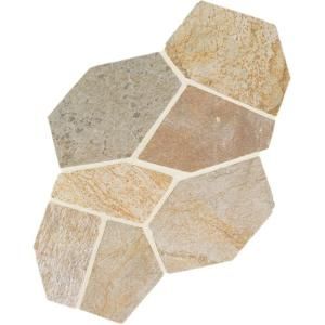 Daltile Natural Stone Collection Golden Sun 12 in. x 24 in. Slate Flagstone Floor and Wall Tile (13.5 sq. ft. / case) S783PATTNFLAG1P