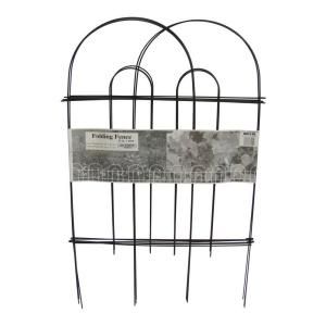 Glamos Wire Products 32 in. x 10 ft. Galvanized Steel Black Folding Garden Fence (10 Pack) 770160