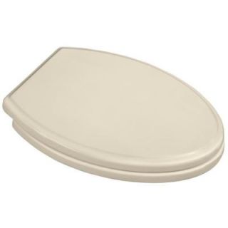Porcher Elongated Closed Front Toilet Seat with Standard Polished Chrome Hinges in Matte Biscuit DISCONTINUED 70020 00.107