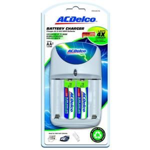 ACDelco Quick Charger with 2 AA Rechargeable Batteries AC745