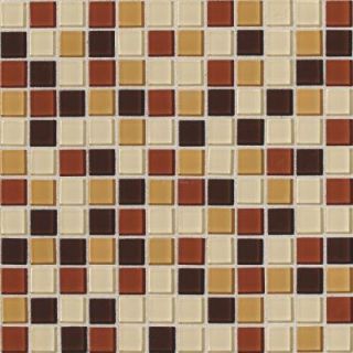 Daltile Isis Amber Blend 12 in. x 12 in. x 3 mm Glass Mesh Mounted Mosaic Wall Tile IS2911MS1P