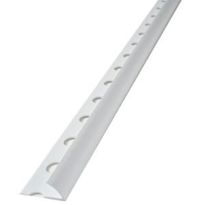 Merola Tile SuperTrim White 3/8 in. x 39 3/8 in. PVC Tile Edging Strips (6 pieces, 19.7 lin. ft. / pack) FVP8PRWH