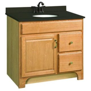 Design House Richland 36 in. W x 21 in. D Vanity Cabinet Only Unassembled in Nutmeg Oak 530402