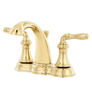 KOHLER Devonshire 4 in. 2 Handle Low Arc Bathroom Faucet in Vibrant Polished Brass K 393 N4 PB