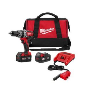Milwaukee M18 18 Volt Lithium Ion 1/2 in. Cordless Hammer Drill/Driver Kit with AC/DC Charger 2602 22DC
