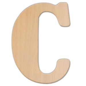 Jeff McWilliams Designs 23 in. Oversized Unfinished Wood Letter (C) 300332