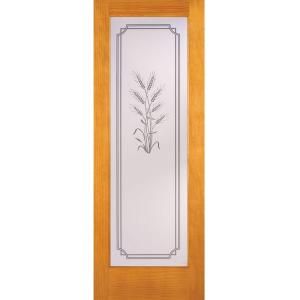 Feather River Doors Harvest Woodgrain 1 Lite Unfinished Pine Interior Door Slab EN15012868E631