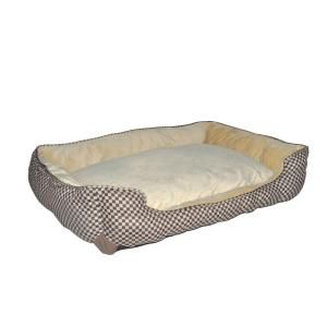 K&H Pet Products Lounge Sleeper Large Brown Square Self Warming Dog Bed 3166