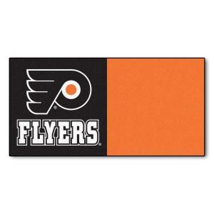 FANMATS Philadelphia Flyers 18 in. x 18 in. Carpet Tile (20 Tiles / Case) 10695