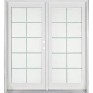Ashworth Professional Series 72 in. x 80 in. White Aluminum/Wood French Patio Door PRO6068PS10LTPIWSTNK