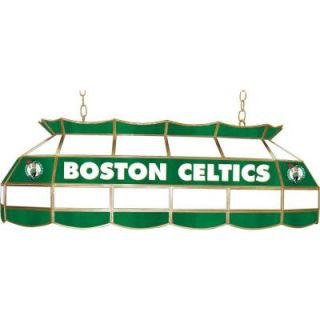 Trademark Global NBA Boston Celtics NBA 3 Light Stained Glass Hanging Tiffany Lamp NBA4000 BC