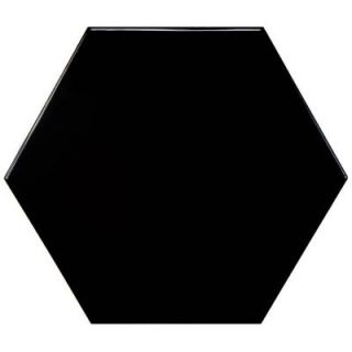 Merola Tile Hexatile Glossy Nero 7 in. x 8 in. Porcelain Floor and Wall Tile (2.2 sq. ft./Pack) FEQ8HGN