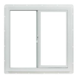 TAFCO WINDOWS Slider Vinyl Windows, 24 in. x 24 in., White, with Dual Pane Insulated Glass VPS2424I