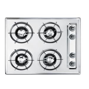 24 in. Gas Cooktop in Chrome with 4 Burners ZTL033