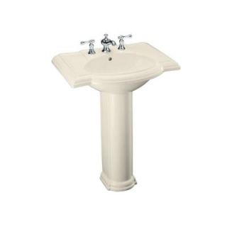 KOHLER Devonshire Pedestal Combo Bathroom Sink in Almond K 2294 8 47