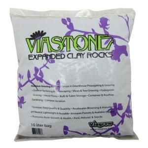 Viagrow 10 lt. Viastone Hydroponic Gardening Grow Rock Medium (2 Pack) VS10 GROW ROCKS